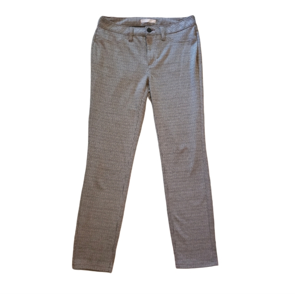 LC Lauren Conrad Gray Houndstooth Ponte Pants Medium